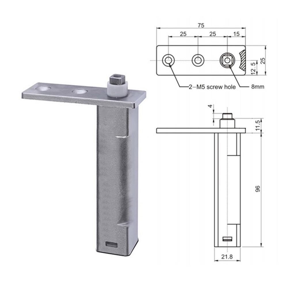 Silver Stainless Steel Fridge Door Hinge Smooth Opening Closing Mechanism For Refrigerator Repair Replacement Accessory