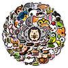 50 Pieces of Cartoon Zoo Graffiti Stickers for Mobile Phones and Notebooks, Waterproof Decorative Stickers, Creative Animal Stickers