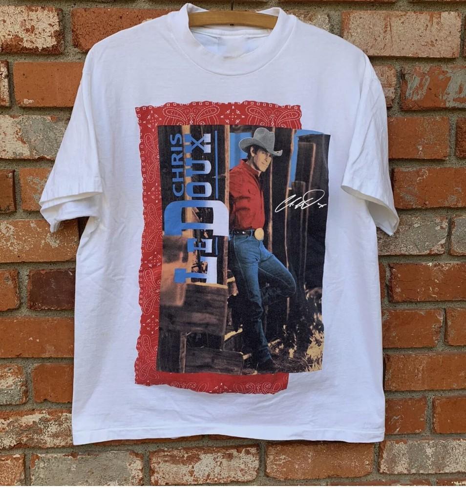 90s vintage Chris Ledoux Country 1995 Tour Shirt White Unisex S-2345XL Unisex T-Shirt M