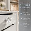 10pcs 30mm Diameter Cabinet Knobs Silver-Transparent Cabinet Door Handles  Cupboard