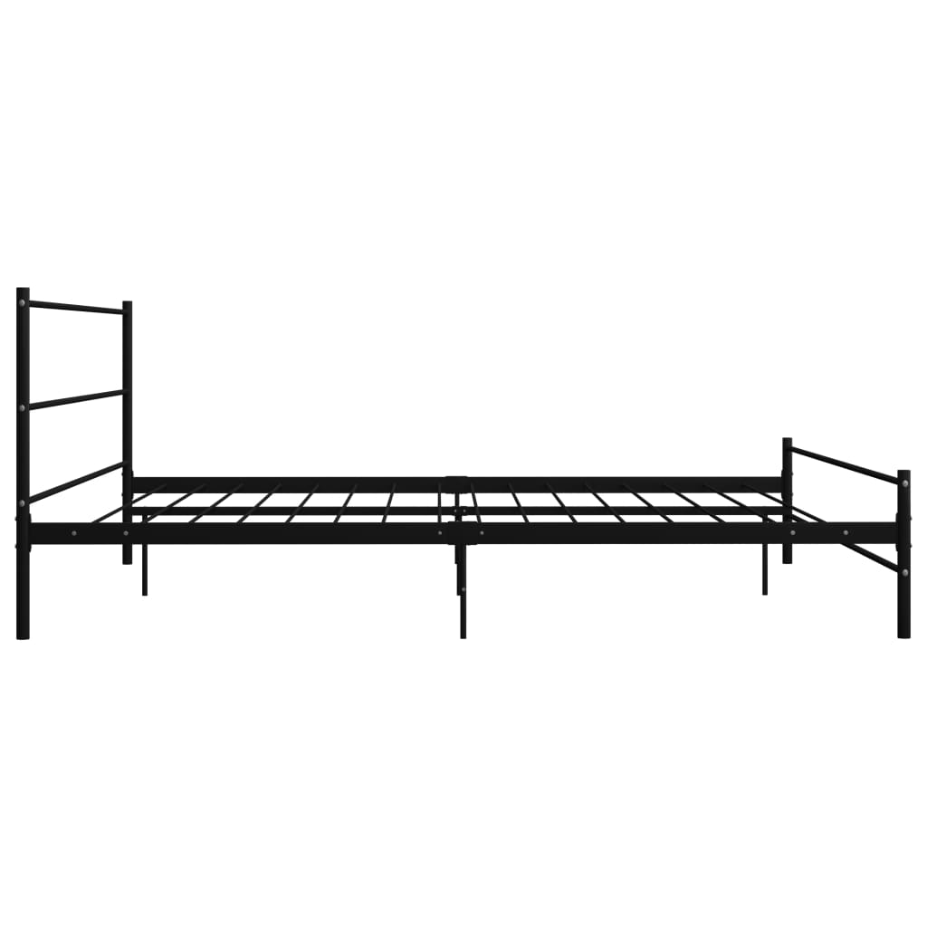 Double Bed Frame In Black Metal 200*200 Cm