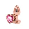Roségold Herzform Erwachsene Gay Produkte Sexspielzeug Für Kristall Metall Analperlen Butt Plug Prostata-Massagegerät Stimulator Weiblich Männlich