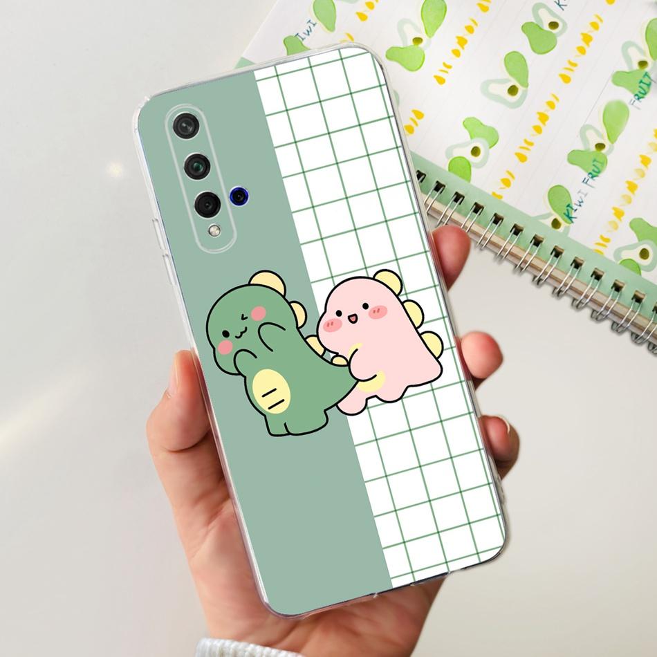 For Huawei Nova 5T Phone Case Nova5T YAL-L21 YAL-L61 YAL-L71 Elegant Printing Soft Silicone Clear TPU Slim Cases