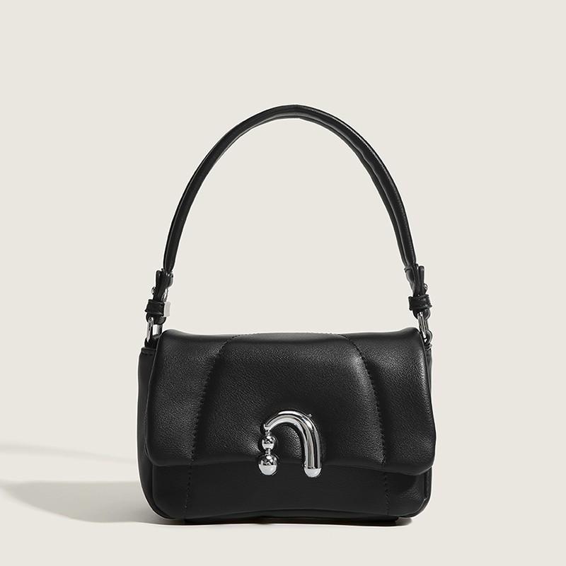2025 High-End Diamond Pattern Underarm Bag: Zhao Lusi Style Niche Shoulder Handbag with Flower Roll Design