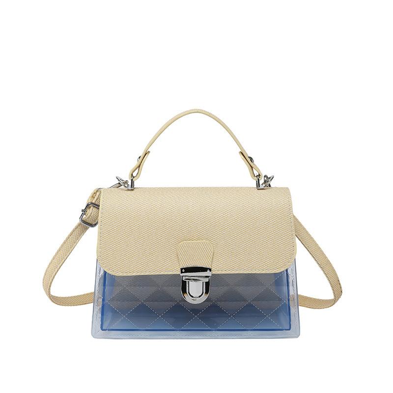 2025 new messenger bag women's fashion high sense translucent versatile single shoulder portable diagonal span saddle bag