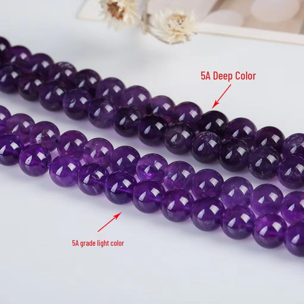 Uruguay Lavender Amethyst Round Beads for Bracelet Making - Natural DIY Accessories