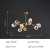 Modern Luxury Style LED Chandelier For Living Room Bedroom Dining Room Kitchen Ceiling Lamp Gold Copper Crystal G9 Pendant Light