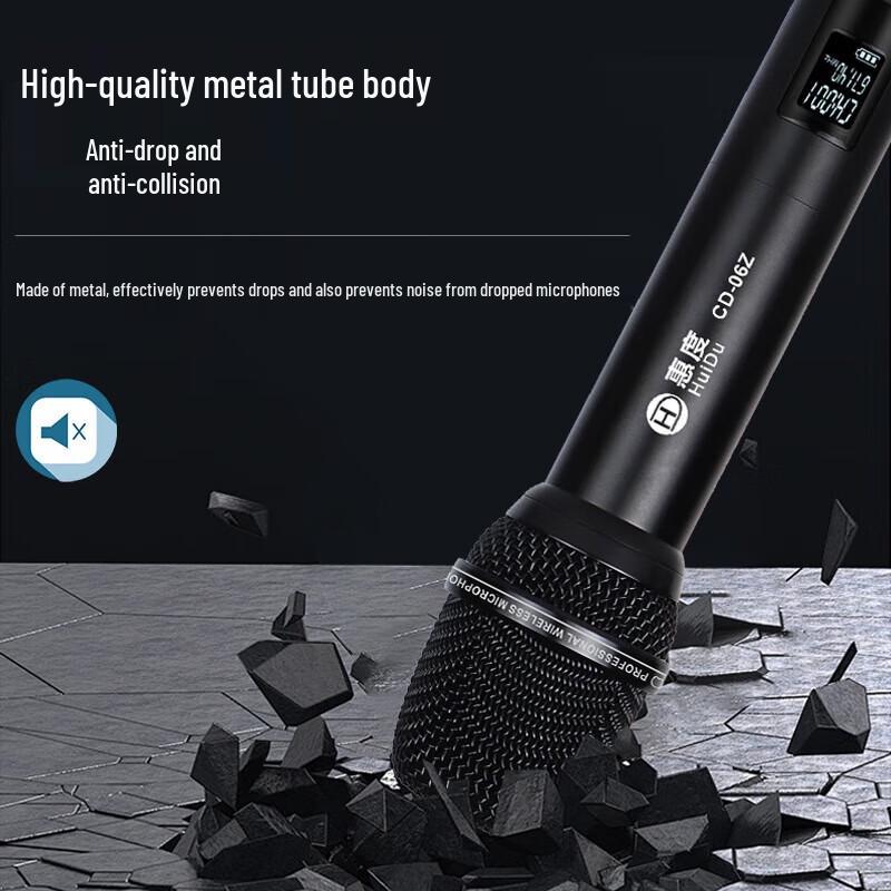 Huido CD-06 Professional Wireless Dual Rechargeable Microphone System (CN Version)