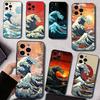 Japanese Ukiyo-e Ocean Waves  Phone Case Silicone Soft For IPhone 17 16 15 14 13 12 11 X XR Plus Pro Max Plus