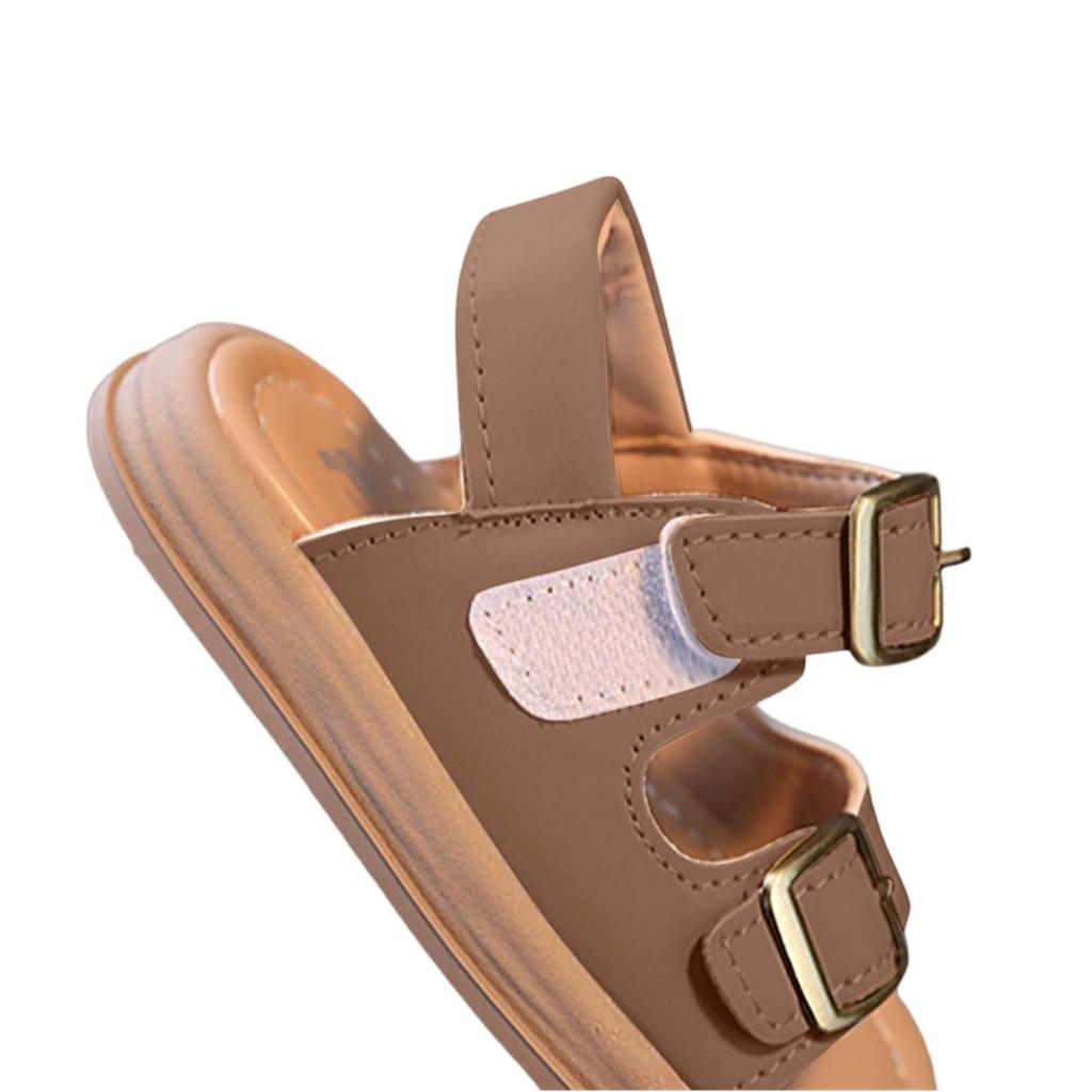 Girls Open Toe Sandals Soft Sole Beach Shoes Adjustable Buckle Straps Non Slip Lightweight Summer Footwear for Toddlers and Kids