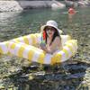 inflatable floating raft, floating net bed, floating ring, floating lounge chair, thickened, foldable, floating raft, floating bed