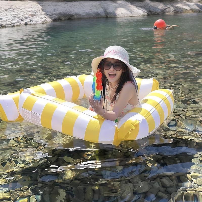 inflatable floating raft, floating net bed, floating ring, floating lounge chair, thickened, foldable, floating raft, floating bed