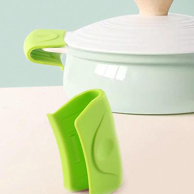 Leeseph Supporto per maniglia in silicone, Supporto per maniglia calda, Guanti per maniglia di pentola Coprimanico, Padelle Pentole Isolamento termico, Gadget da cucina
