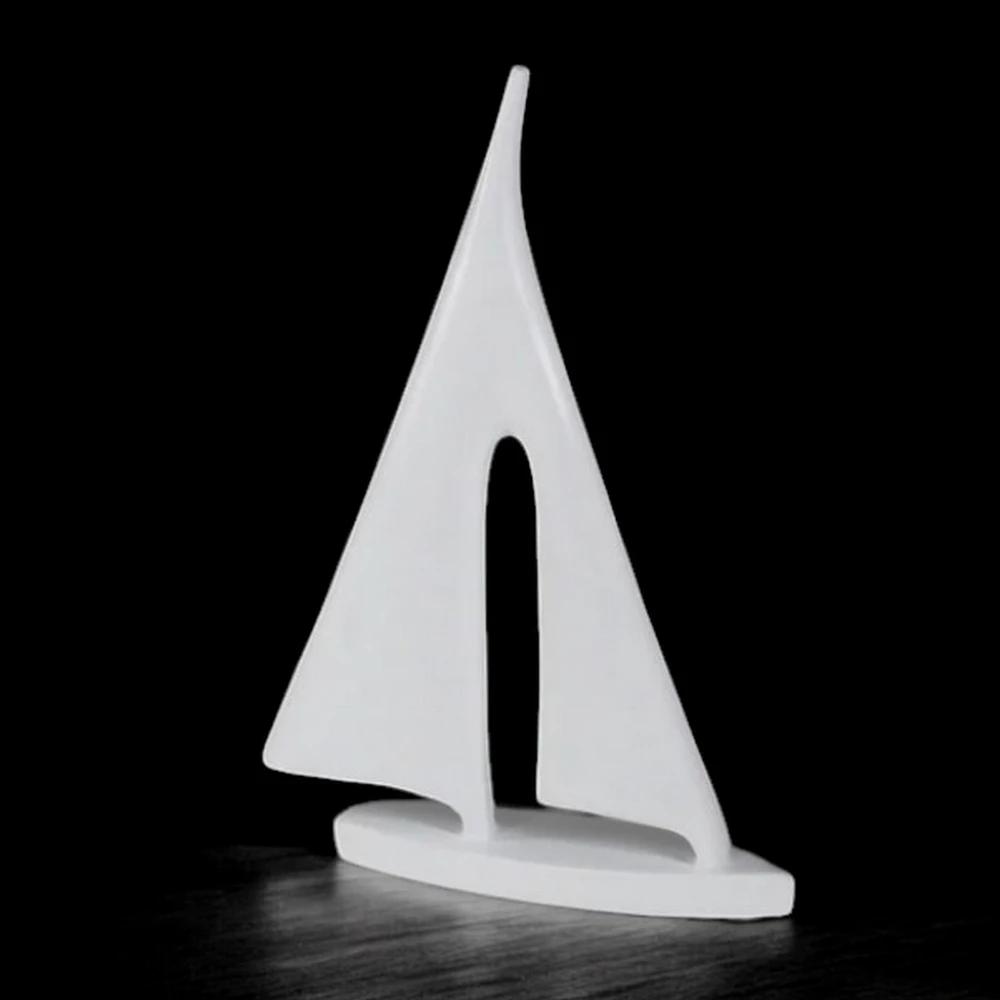 Ship Decorative Figurine White Large 28cm - Sailboat, Boat, Yacht