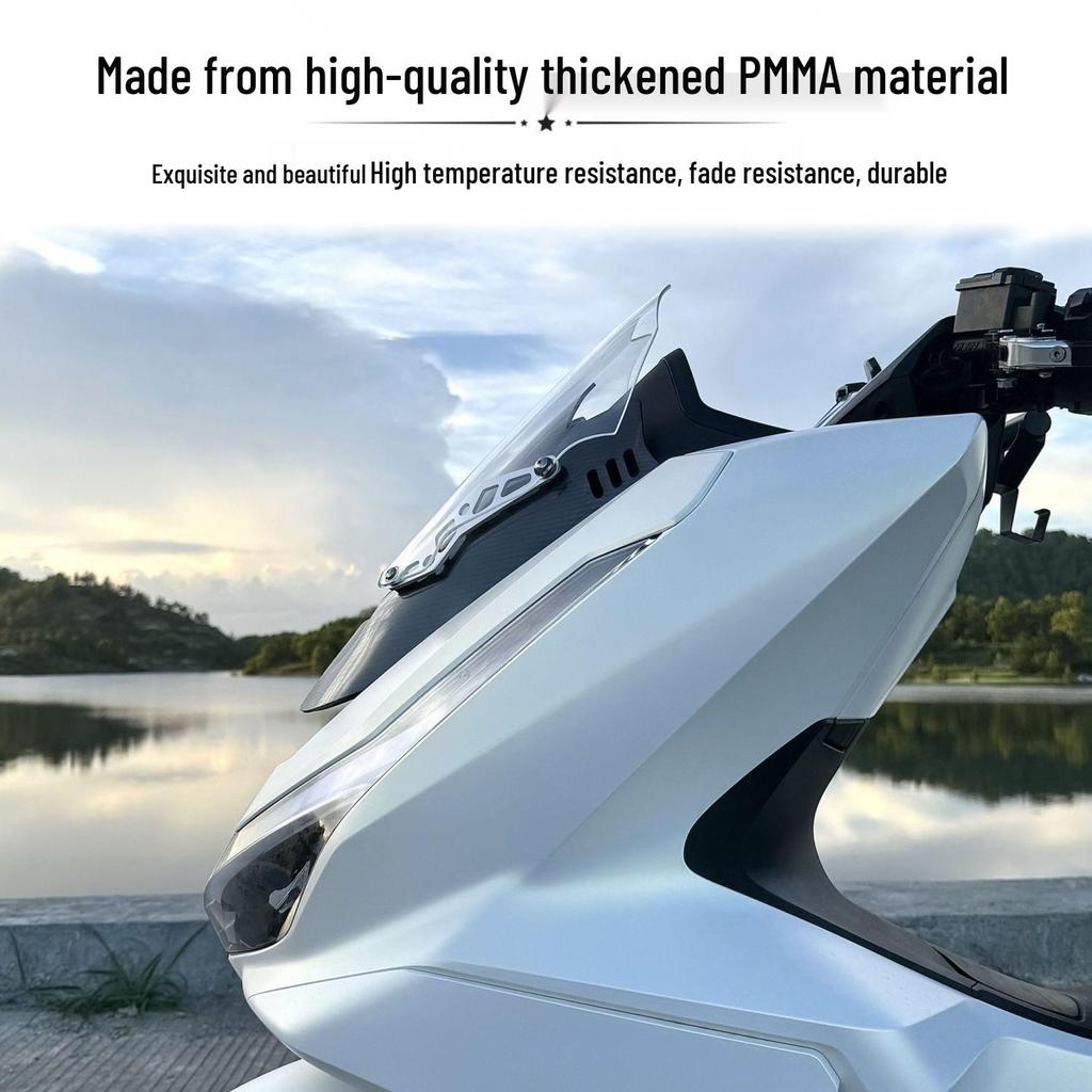 Wolf Tooth Style Double-Layer Racing Windshield for Honda PCX160 - Sport Front Accessory