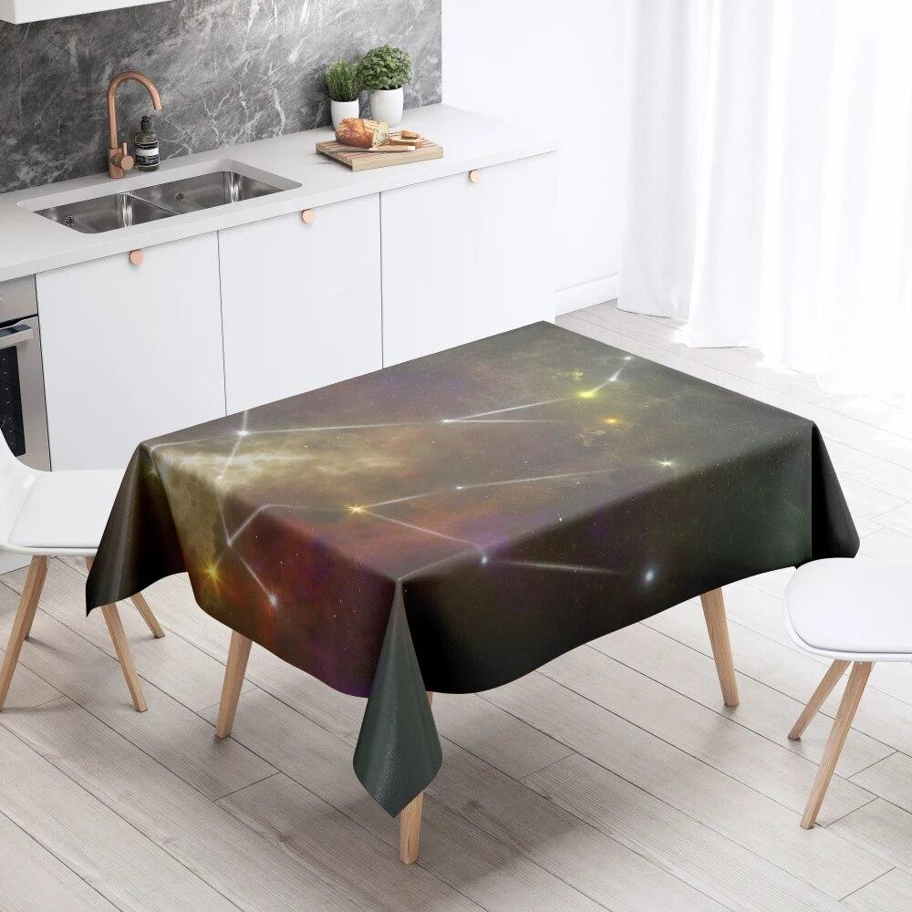 Cartoon Planet Tischdecke Heimdeko Fleckenabweisend Wasserdicht Tischdekoration Rechteckig Küche Kamin Arbeitsplatte