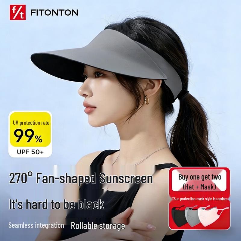 FitonTon Women s UV Protection Visor Sun Hat One Size (54-62cm)