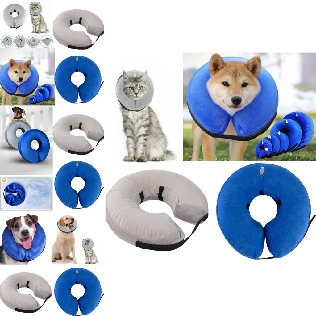 Comfortable Elizabethan Dog Collar Inflatable Protective Neck Cone For Pets In Pvc