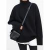 Women's Fall/winter Semi-turtleneck Solid Color Loose Short Knit Sweater