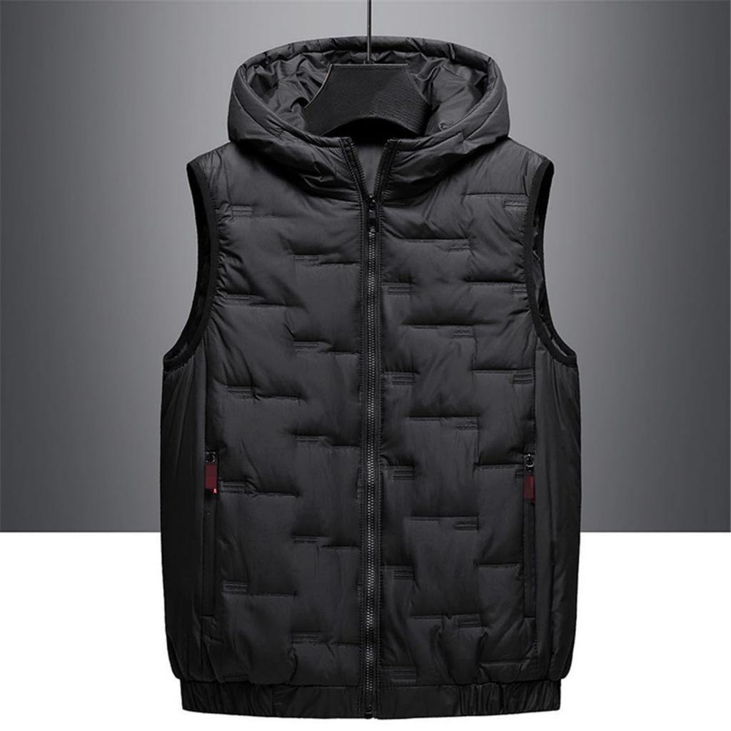 Thick Vest Men Fashion Warm Vests Sleeveless Jacket Coat Solid Color Waistcoat