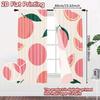2D FLAT PRINTING 2pcs Curtains (Without Rod) Fruit Pattern with Leaves Valentine is day Festival Popular Curtains&Drapes