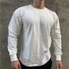 Simple Men's Clothing Round Neck Fashion New Comfortable Long Sleeve Solid Color Tops Retro Popularity T-Shirts Hot Selling
