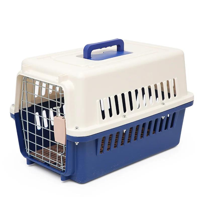 Grande cage en plastique pour chatGrande cage pour animaux de compagnie aérienneBoîte d'expédition pour chatFournitures portables pour animaux de compagnie en extérieur
