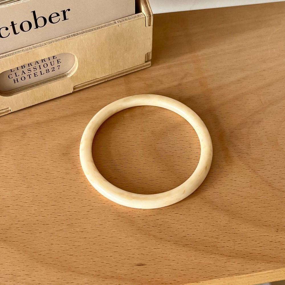 Colorful Fine Bangles Smooth Round Lady's Bracelet New Resin Bracelets  Gifts