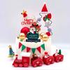 Christmas Cake Decoration, Small Train Toys, Birthday Party Decorations 4pc