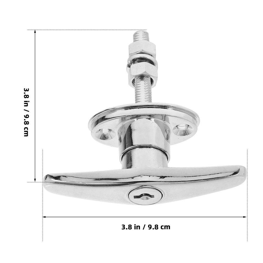 T Shaped Heavy Duty Metal Door Lock Set For Barn Garage Door Handle Replacement Garage Gate Shed Outdoor Security Handle Lock