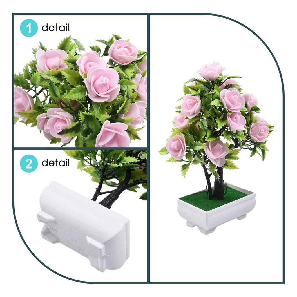 Colorful Artificial Potted Plant Fake Flower Rose Red/purple/pink/yellow/blue