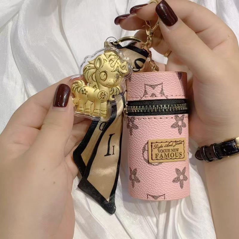 Year of the Horse Gold Earphone Bag Pendant Keychain - Mini Red Envelope Gift