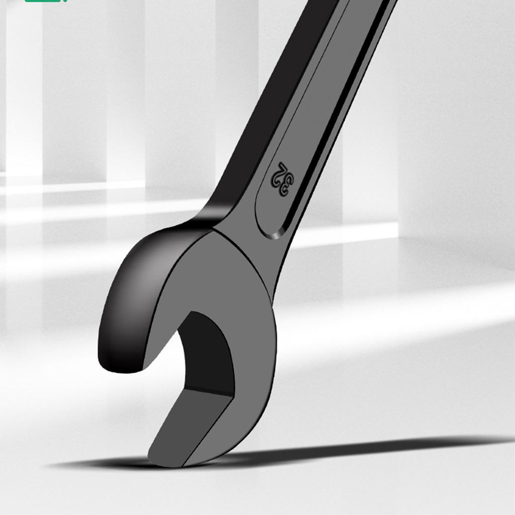 Multifunctional Open Ended Straight Handle Single End Wrench Heavy Duty Large Wrench Automotive Maintenance Hand Tool