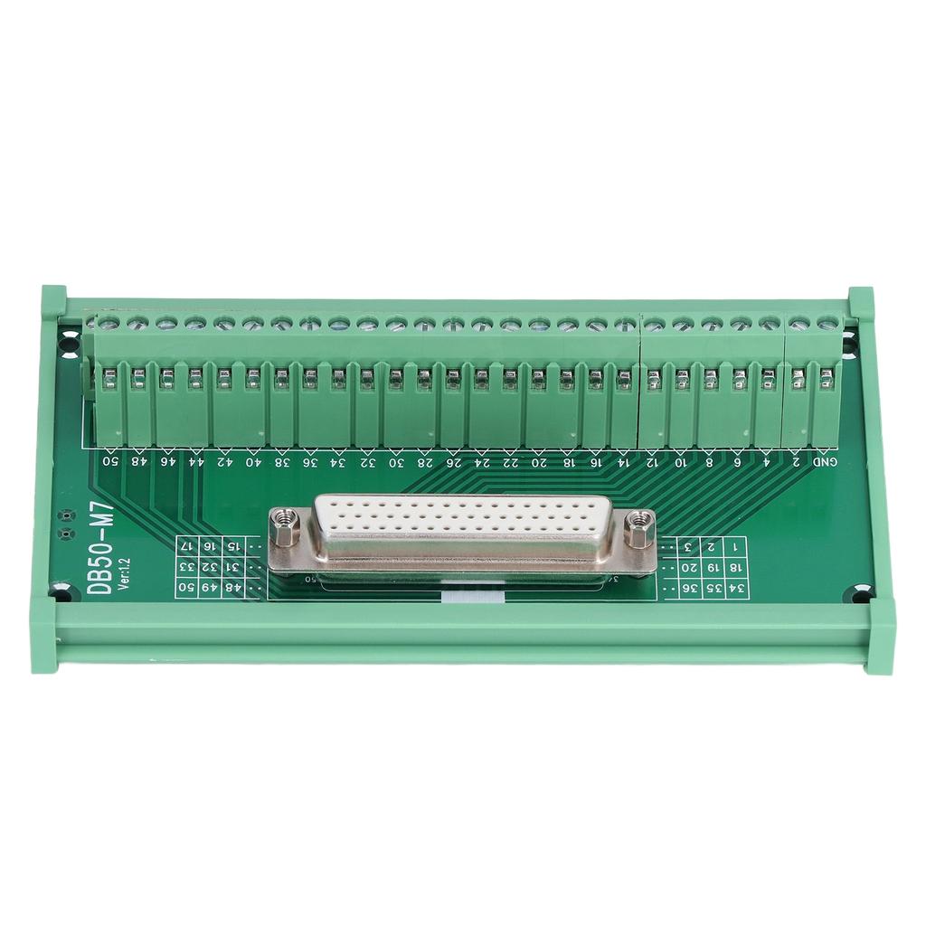 Adaptor DB50 la conector terminal, placă PCB, mamă dreaptă, DC60V, DB50-M7