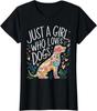 Dog Cute Just A Girl Who Loves Dogs T- Shirt