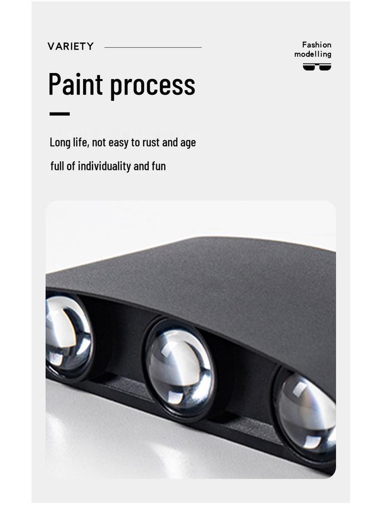 Double Head LED Exterior Wall Light for Outdoor Use - Waterproof and Super Bright for Villa, Courtyard, Corridor, or Aisle.