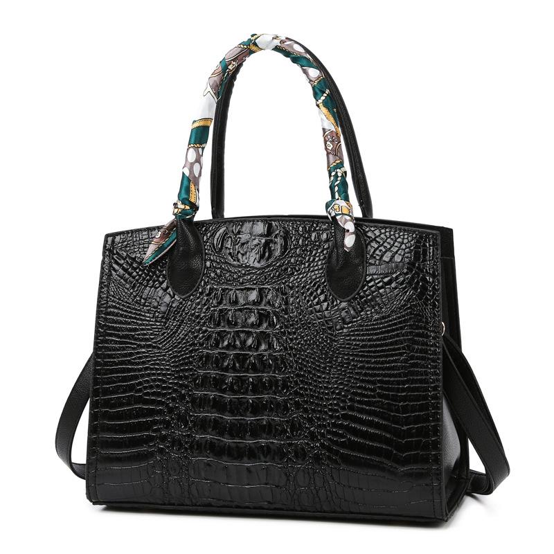 

Модный комплект из трех предметов, сумка для матери и ребенка, сумка через плечо с крокодиловым узором, фактурная женская сумка-мессенджер