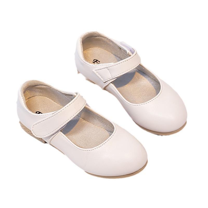 Fashion Versatile Girls' Shoes 2025 Spring New Kids Leather Shoe Simple Girls' Casual Shoes Anti Slip Child Performance Shoe