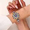 New creative flower curve design flower shape diamond women's quartz watch bracelet watch