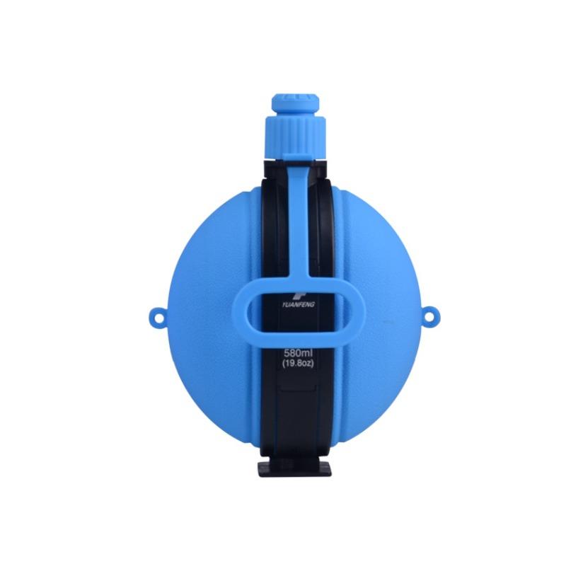 1PCS Foldable Silicone Water Bottle with Compass - Retractable Portable Design for Camping Hiking Outdoor Adventures Leakproof