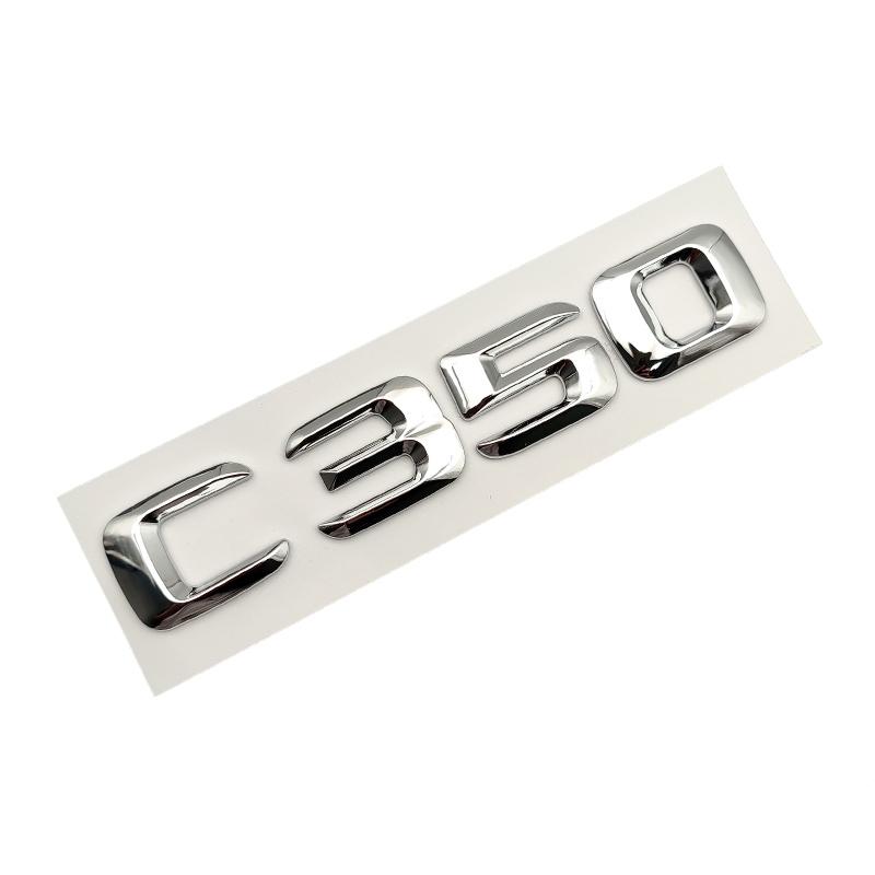 3D ABS Chrome Car Rear Trunk Emblem Badge Letters C180 C200 C220 C250 C300 C350 4MATIC Logo For W205 W204 Accessories