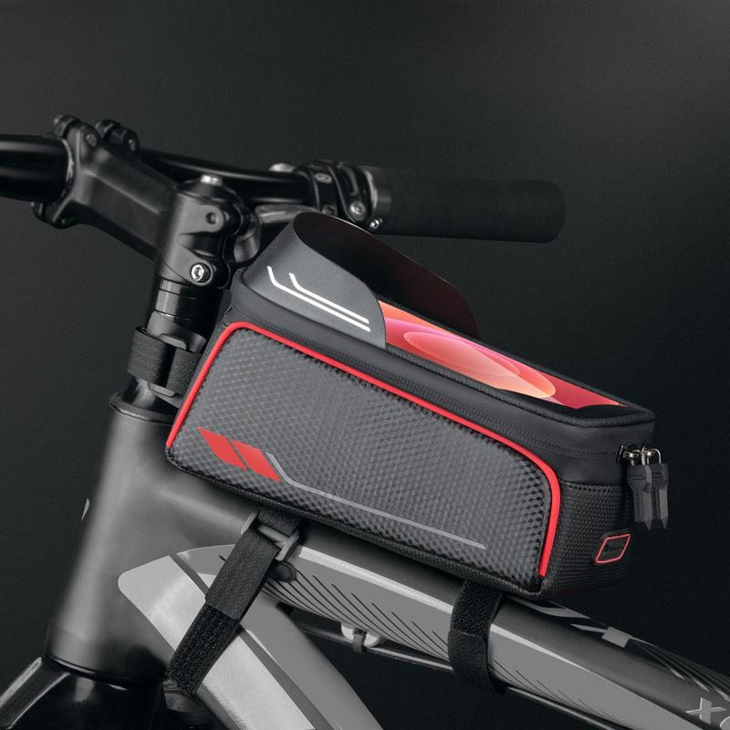 

Велосипедная сумка для горного велосипеда, седельная сумка на переднюю балку, мобильный телефон, сенсорный экран, навигация, оборудование для хранения