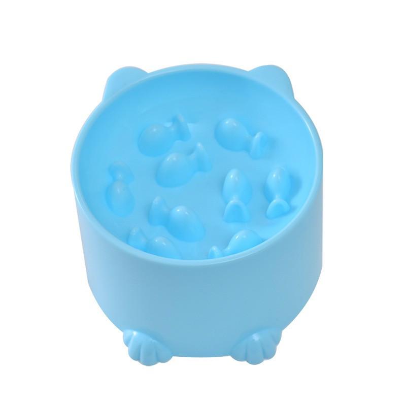 Cat Food Bowl, Rice Bowl, Slow Food, Anti Choking, Anti Suffocation Neck Protection Cat and Dog Slow Food Bowl Relieving Anxiety