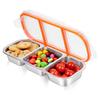Stainless Lunchbox Box Multisection Compartments With Lid Snacks Container For Adults Kids Outdoor Use