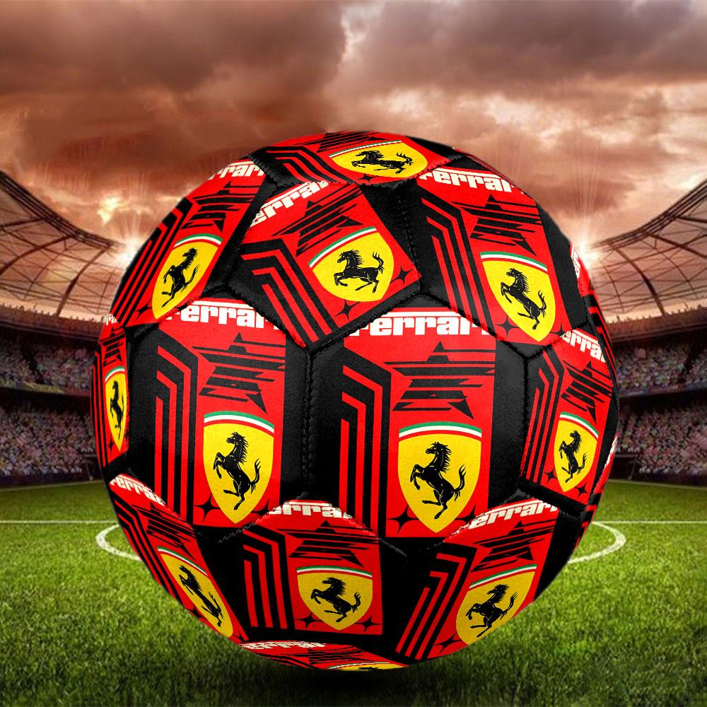 Ferrari Print Size 5 Soccer Ball, Standard Match Football for Sports Game and Team Practice, Ideal Gift for Soccer Fans