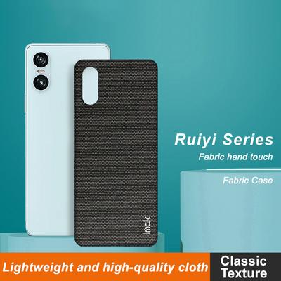 IMAK Ruiyi Series for Sony Xperia 10 VI Case Fabric Texture Leather+PC Phone Back Cover