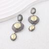 Jewelry Texture Three-layer Full Diamond Earrings Niche Retro High-end Exquisite Earrings