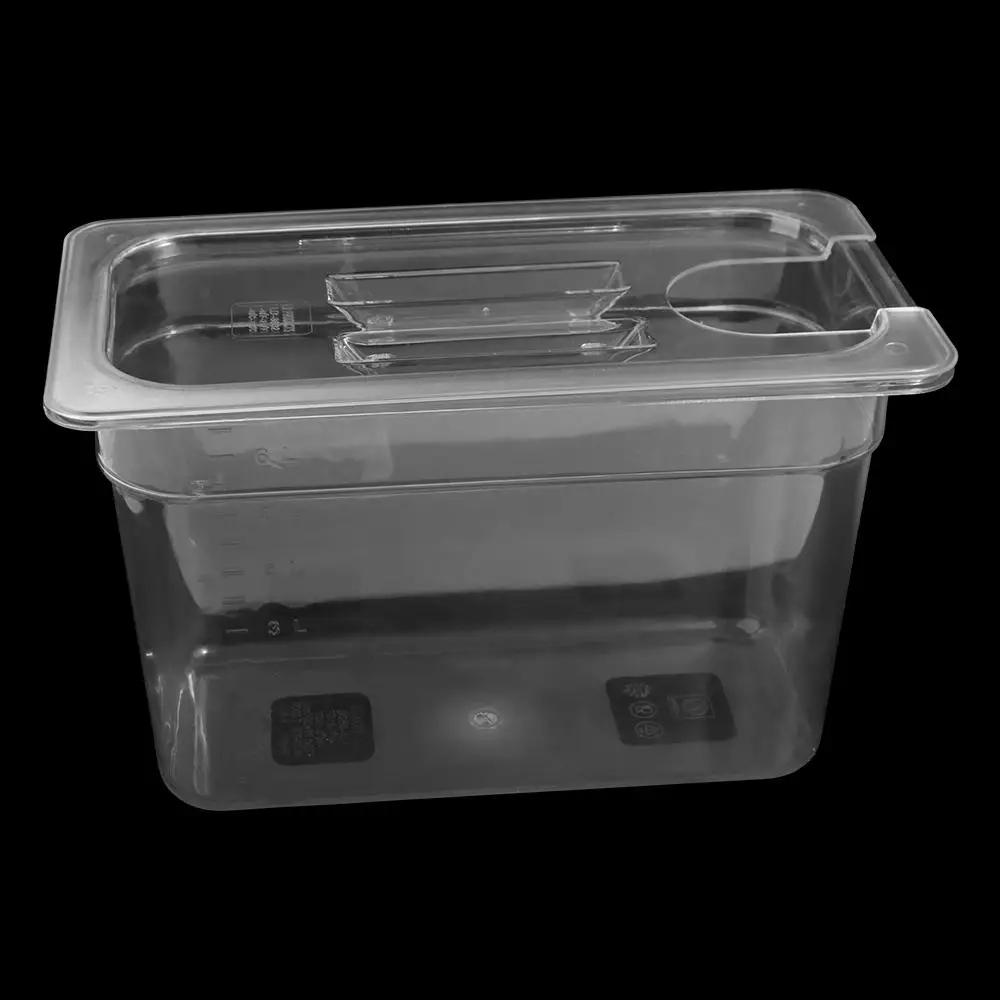 6L Sous Vide Cooker Container Transparent Food Grade Material with Lid Thickened Water Tank Immersion Cooking