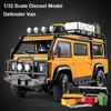 1/32 Odlewany Pojazd dla Land Rover Defender Furgon Model Samochodu Zabawka Dźwięk Światło Zabawka