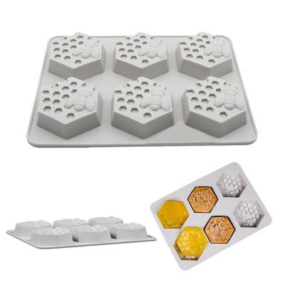Six Silicone Soap Mold Honeycomb Ice Lattice Mold DIY Cake Baking Tool Honeycomb Cake Mold